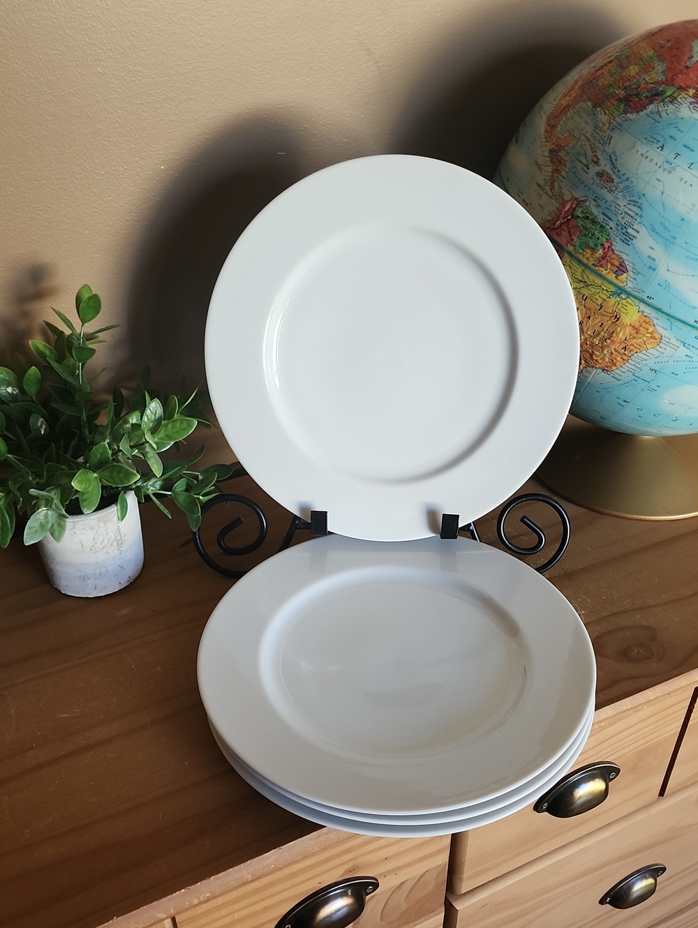 Royal Doulton Just White Porcelain Dinner Plates - Set Of 4